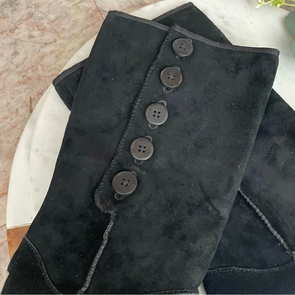 UGG Lo Pro Suede Button Foldover Boot